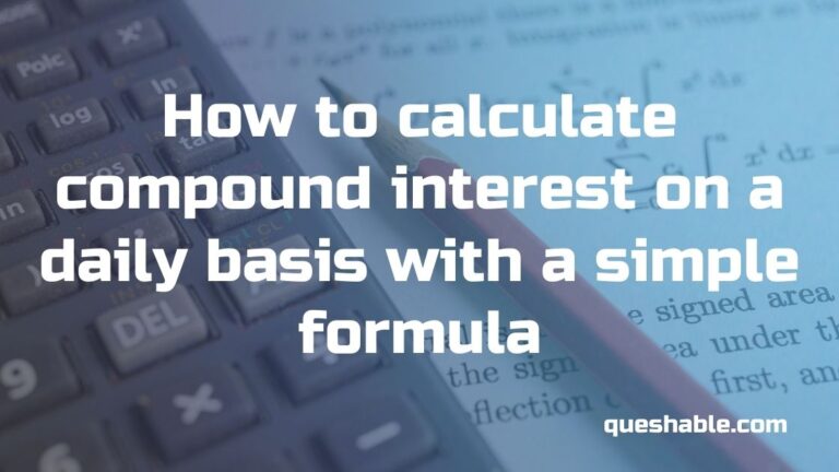 How to calculate compound interest on a daily basis with a simple formula