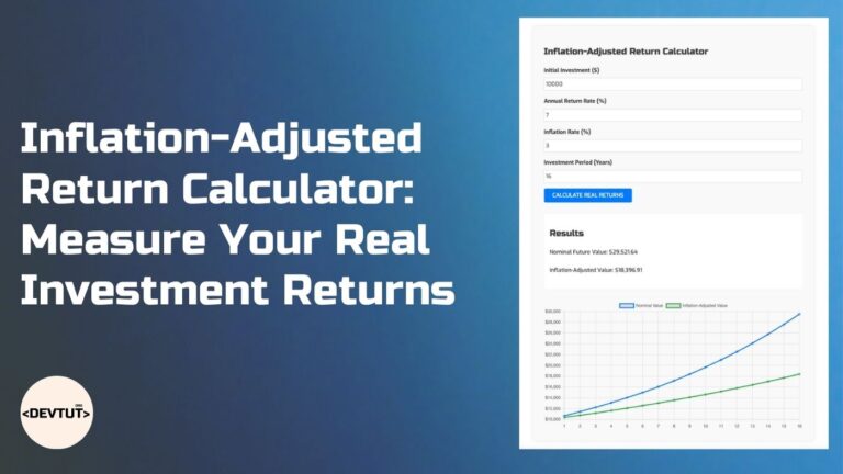 Inflation-Adjusted Return Calculator: Measure Your Real Investment Returns